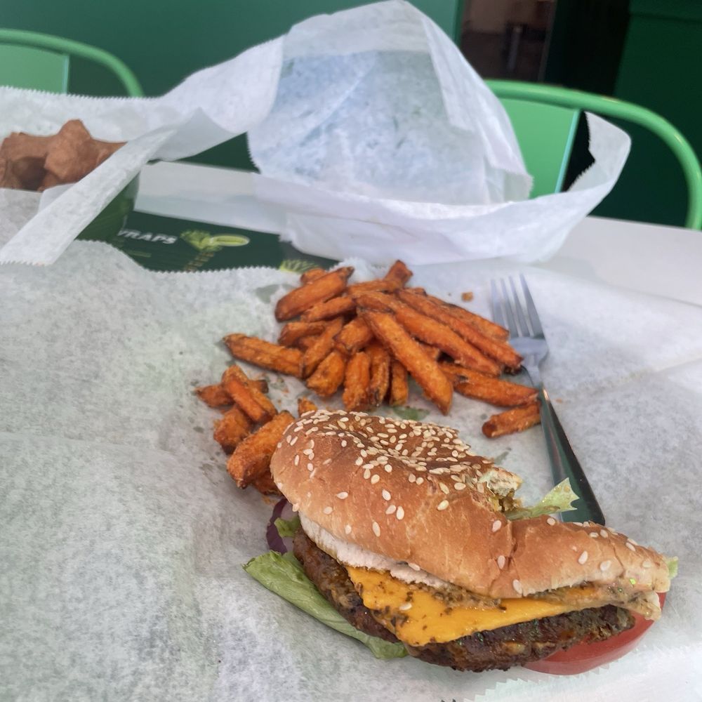 Happy Vegans - Genovian Vegan Burger W Fries Homemade - Vegan Near Me - Clifton, New Jersey Happy Vegans - Genovian Vegan Burger W Fries Homemade - Vegan Near Me - Clifton, New Jersey