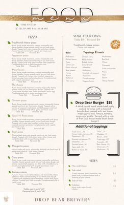 Menu photo 3 Drop Bear Brewery Eugene, OR