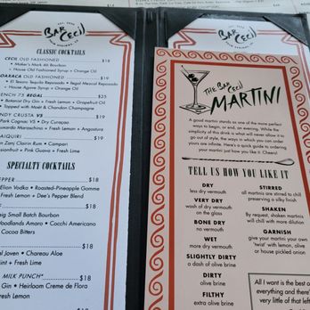 Bar Cecil - Menu - Cocktail Bars Near Me - Palm Springs, California Bar Cecil - Menu - Cocktail Bars Near Me - Palm Springs, California