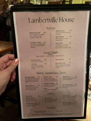 Menu photo 2 Lambertville House Lambertville, NJ Menu photo 2 Lambertville House Lambertville, NJ