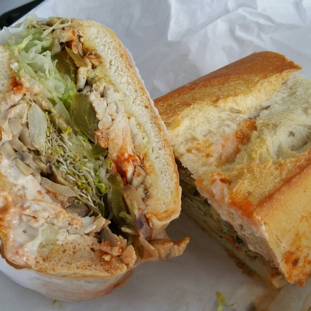 Bite - Build-Your-Own Sandwich: Sourdough, Spicy Sauce, Mushrooms, Sprouts, Artichoke Hearts ($9.49), Chicken (+$1), Fresh Mozzarella (+$1) - Delis Near Me - San Francisco, California Bite - Build-Your-Own Sandwich: Sourdough, Spicy Sauce, Mushrooms, Sprouts, Artichoke Hearts ($9.49), Chicken (+$1), Fresh Mozzarella (+$1) - Delis Near Me - San Francisco, California