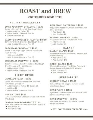 Menu photo 8 Roast & Brew Houston, TX Menu photo 8 Roast & Brew Houston, TX