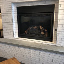 A fireplace in Panera A fireplace in Panera