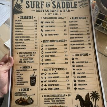 Surf and Saddle - Menu - Seafood Near Me - Keaau, Hawaii Surf and Saddle - Menu - Seafood Near Me - Keaau, Hawaii