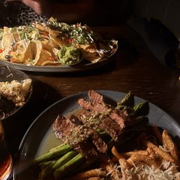 house nachos & steak frites