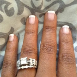 Shellac: French w/ a Pink Shimmer Polish Shellac: French w/ a Pink Shimmer Polish