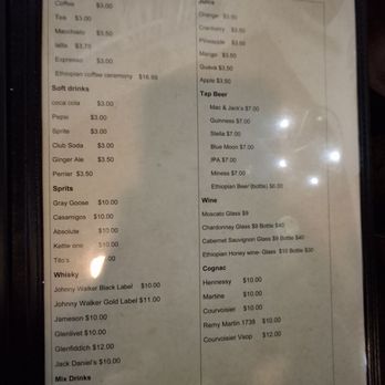 Agelgil Ethiopian Restaurant Seattle - Drinks - Ethiopian Near Me - Seattle, Washington