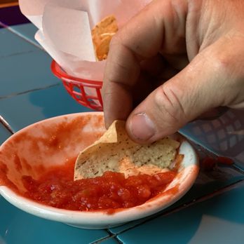 El Charro Norte - Nothing special salsa with stale chips - Mexican Near Me - Chino Valley, Arizona