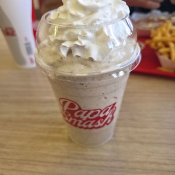 Papa Smash - Cookies and cream shake! Delicious! - Burgers Near Me - Beaumont, California