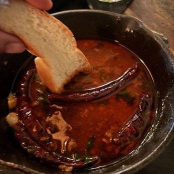 Paladar Fusion Mexico Cuba - Shrimp ajillo sauce to dip the yummy bread slices - Cuban Near Me - San Antonio, Texas Paladar Fusion Mexico Cuba - Shrimp ajillo sauce to dip the yummy bread slices - Cuban Near Me - San Antonio, Texas