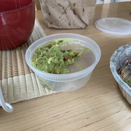 Horrible order of guacamole. Half the size of the normal container and this container is half full. 25% of normal order?! Horrible order of guacamole. Half the size of the normal container and this container is half full. 25% of normal order?!