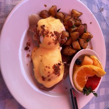 Immigrant Son Caffe - Molise Eggs Benedict Tasty! Breakfast lasagna was also amazing, but my husband dug in before I could snap a pic. - New American Near Me - Ventura, California