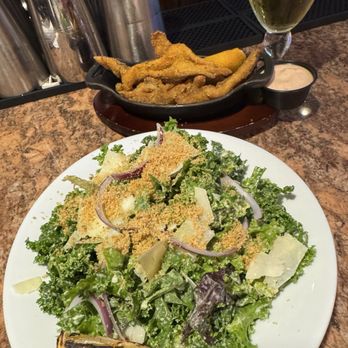 Sylvia's Restaurant - Kale Caesar salad & fried catfish fingers - Southern Near Me - New York, New York Sylvia's Restaurant - Kale Caesar salad & fried catfish fingers - Southern Near Me - New York, New York