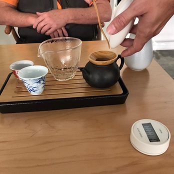 Steep - Pu'erh tea being prepared - Tea Rooms Near Me - Los Angeles, California Steep - Pu'erh tea being prepared - Tea Rooms Near Me - Los Angeles, California