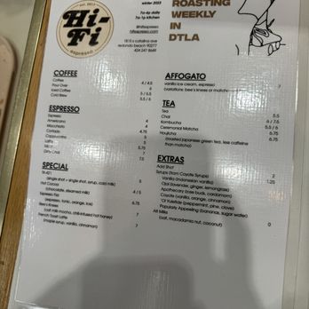Hi-Fi Espresso - Menu - Coffee & Tea Near Me - Redondo Beach, California Hi-Fi Espresso - Menu - Coffee & Tea Near Me - Redondo Beach, California