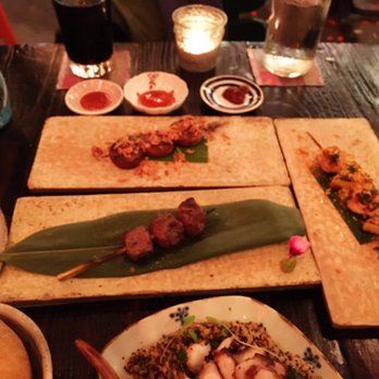 DJAPA - Robatayaki skewers and sauces with delicious grilled octopus hiding down below - Japanese Near Me - Hong Kong, HK