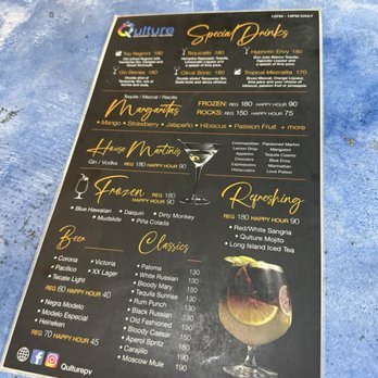 Qulture - More menu - Cocktail Bars Near Me - Puerto Vallarta, JAL