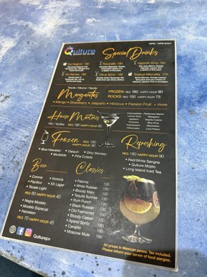 Menu photo 1 Qulture Puerto Vallarta, JAL