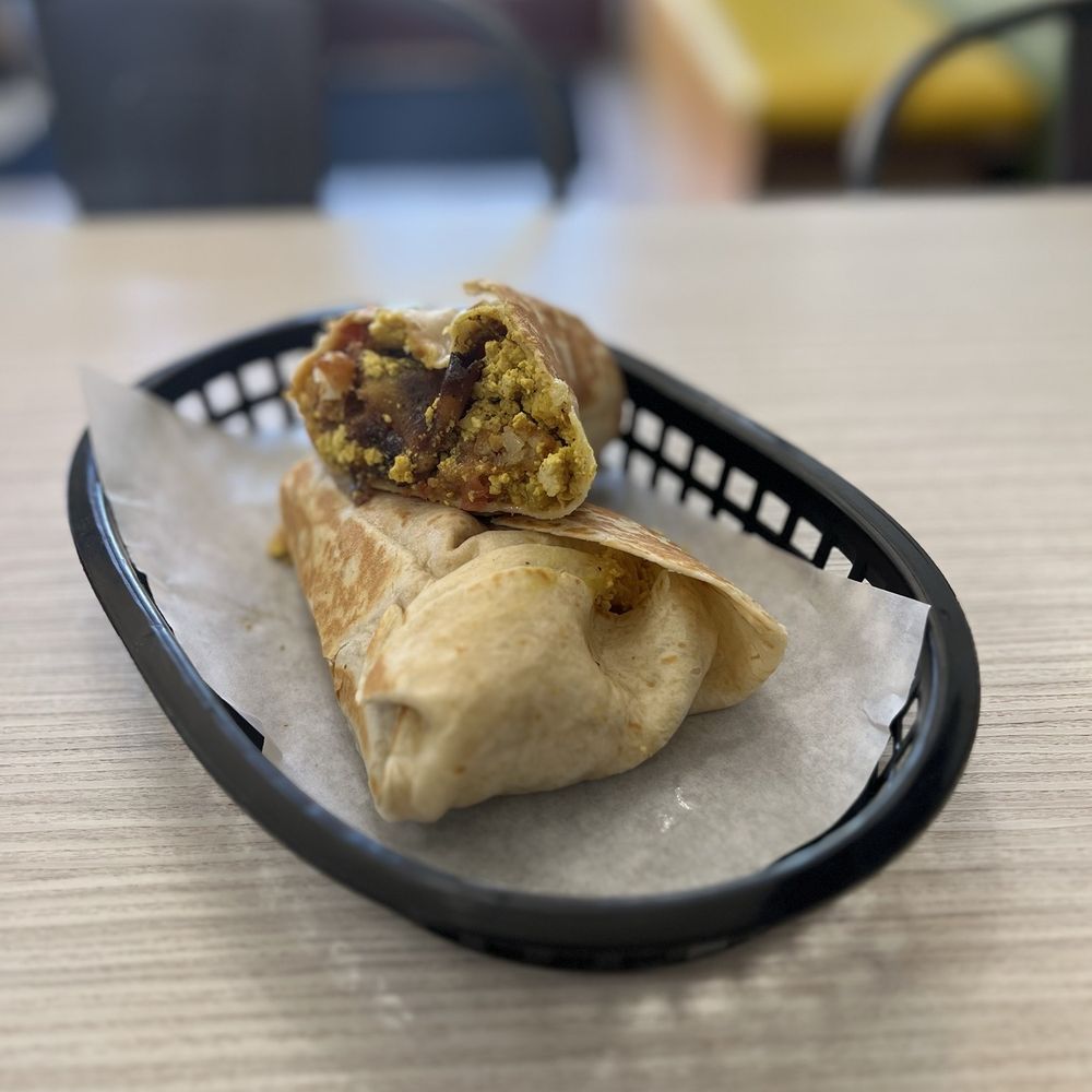 Gentle Grill - The breakfast burrito with tater tots and it is insanely good. They even make their own Saitanbacon and it's phenomenal. - Vegan Near Me - Temecula, California