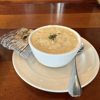Lunada Garden Bistro - 6 dollar cup clam chowder during happy hour. - Breakfast & Brunch Near Me - Cayucos, California Lunada Garden Bistro - 6 dollar cup clam chowder during happy hour. - Breakfast & Brunch Near Me - Cayucos, California