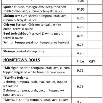 Naruto Sushi - Regular Rolls - 3 & Hometown Rolls - Sushi Bars Near Me - Sterling Heights, Michigan Naruto Sushi - Regular Rolls - 3 & Hometown Rolls - Sushi Bars Near Me - Sterling Heights, Michigan