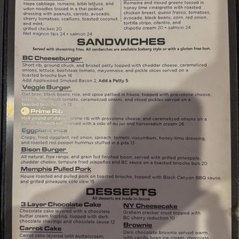 Black Canyon Restaurant - Menú - Steakhouses Near Me - Fort Wayne, Indiana