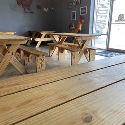 Picnic tables