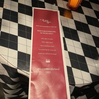 Hidden Bar - Back of menu 5/25/24 - Speakeasies Near Me - Nashville, Tennessee