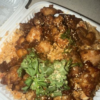 Milk and Tea - korean chicken w kimchi fried rice - Bubble Tea Near Me - Buffalo, New York