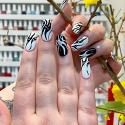 Intricate nail design by Posh & Polish's owner.