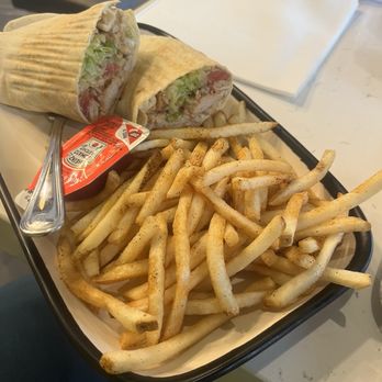 Meddys - Chicken wrap and fries - Mediterranean Near Me - Omaha, Nebraska