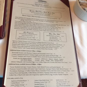 Julienne - Saturday brunch menu (October 2016) - New American Near Me - San Marino, California Julienne - Saturday brunch menu (October 2016) - New American Near Me - San Marino, California