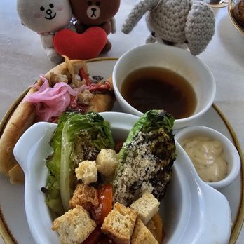 Quiora - Lunch set: Braised short rib "French Dip" sandwich and Grilled Caesar - Italian Near Me - Honolulu, Hawaii