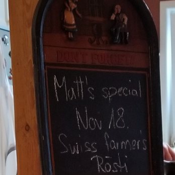 The Howling Wolf - The menu board for breakfast :) - Bed & Breakfast Near Me - Canmore, Alberta