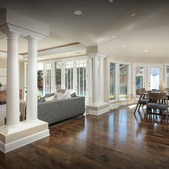 Elegant Floors - Saratoga, dining room, living room, hallways; Maple wood, 1500 square feet; repair & spice brown stain. - Flooring Near Me - Sunnyvale, California Elegant Floors - Saratoga, dining room, living room, hallways; Maple wood, 1500 square feet; repair & spice brown stain. - Flooring Near Me - Sunnyvale, California