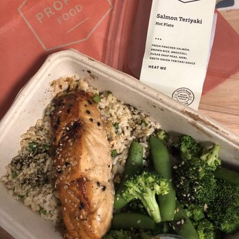 Proper Food - Salmon Teriyaki Hot Plate - little portions and overpriced - Coffee & Tea Near Me - New York, New York