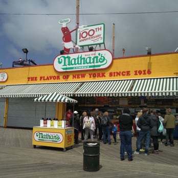 Nathan's Famous - The crowd - Hot Dogs Near Me - Brooklyn, New York