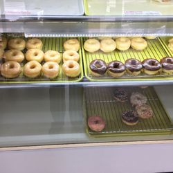 KH Donuts - Glazed Donuts, Chocolate Donuts and Chocolate Sprinkle Donuts.