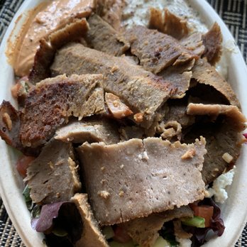 Yafa Hummus - Gyro Bowl with Spicy Hummus, Baba Ghanoush and Greek Salad - Mediterranean Near Me - Tracy, California Yafa Hummus - Gyro Bowl with Spicy Hummus, Baba Ghanoush and Greek Salad - Mediterranean Near Me - Tracy, California