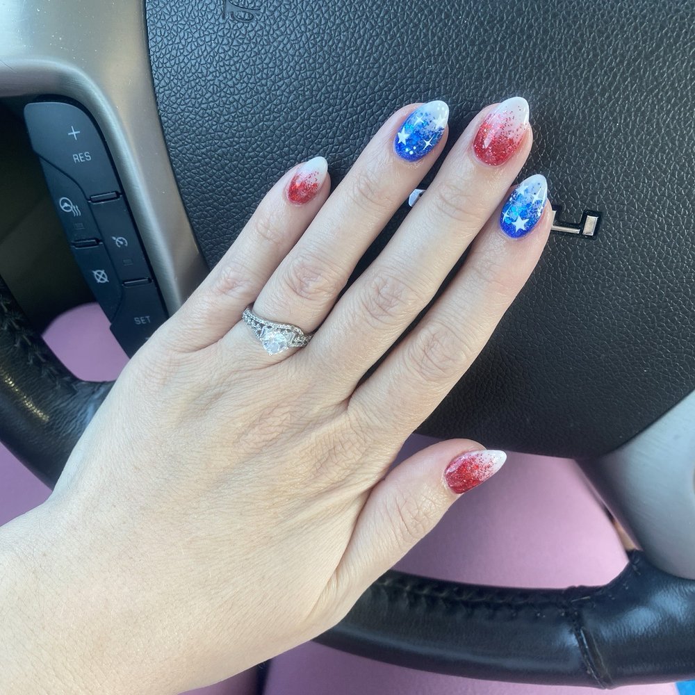 Aqua Zen Nails - Right hand ~ Happy Fourth of July!! - Massage Near Me - San Angelo, Texas Aqua Zen Nails - Right hand ~ Happy Fourth of July!! - Massage Near Me - San Angelo, Texas