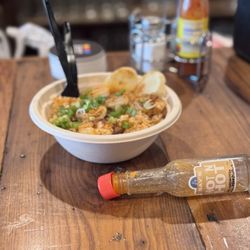 Fred's Around the Corner - triple jambalaya and a fallen soldier