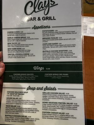 Menu photo 1 Clays Bar and Grill Rockford, MN Menu photo 1 Clays Bar and Grill Rockford, MN