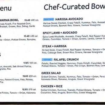 CAVA - Full menu - Mediterranean Near Me - Fullerton, California