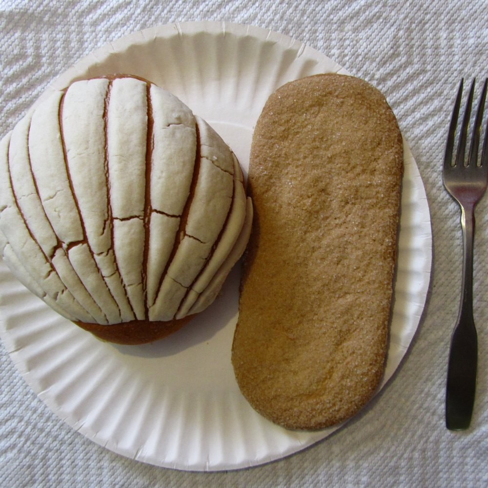 La Bendicion Bakery - Concha And Galleta de Azucar (Fork To Show Their Size) - Bakeries Near Me - Columbus, Ohio La Bendicion Bakery - Concha And Galleta de Azucar (Fork To Show Their Size) - Bakeries Near Me - Columbus, Ohio