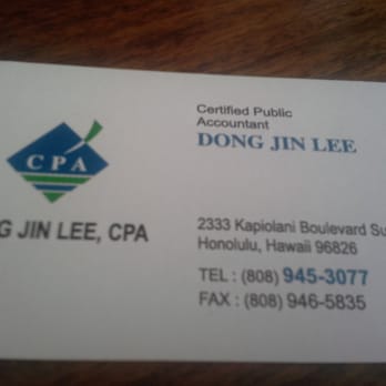Lee Dong Jin CPA - Business card - Accountants Near Me - Honolulu, Hawaii Lee Dong Jin CPA - Business card - Accountants Near Me - Honolulu, Hawaii
