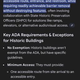 The ada laws for historic properties in Denver, since apparently Honor Farm doesn't know them. The ada laws for historic properties in Denver, since apparently Honor Farm doesn't know them.