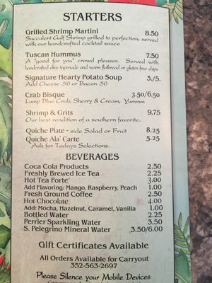 Menu photo 8 Amy's On the Avenue Crystal River, FL