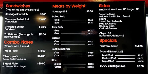 Menu photo 1 Harp Barbecue Overland Park, KS