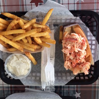 McLaughlin Seafood - Lobster roll, fries and potato salad. - Seafood Markets Near Me - Bangor, Maine McLaughlin Seafood - Lobster roll, fries and potato salad. - Seafood Markets Near Me - Bangor, Maine