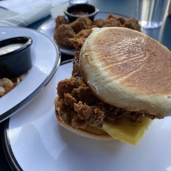 Shy Bird - Fried chicken egg sandwich - Cocktail Bars Near Me - Cambridge, Massachusetts